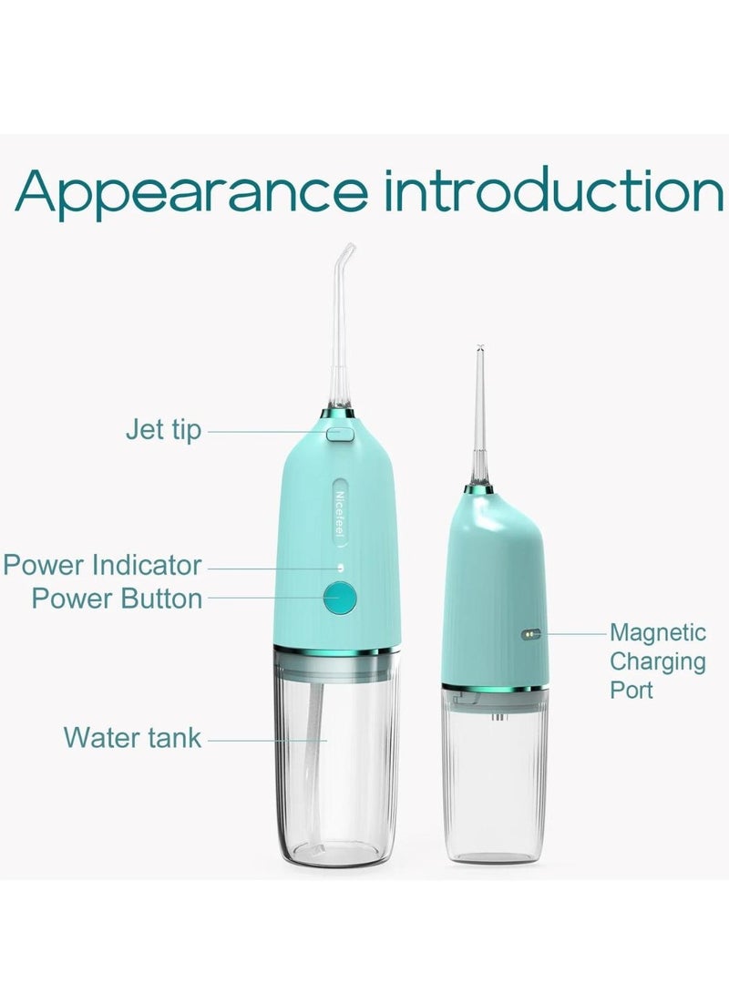 Nicefeel Mini Dental Water Flosser Cordless Portable Dental Water Flosser Dental Oral Irrigator High Capacity Battery Easy to Use Single Button Operation for Home and Travel 130ML - Image 3