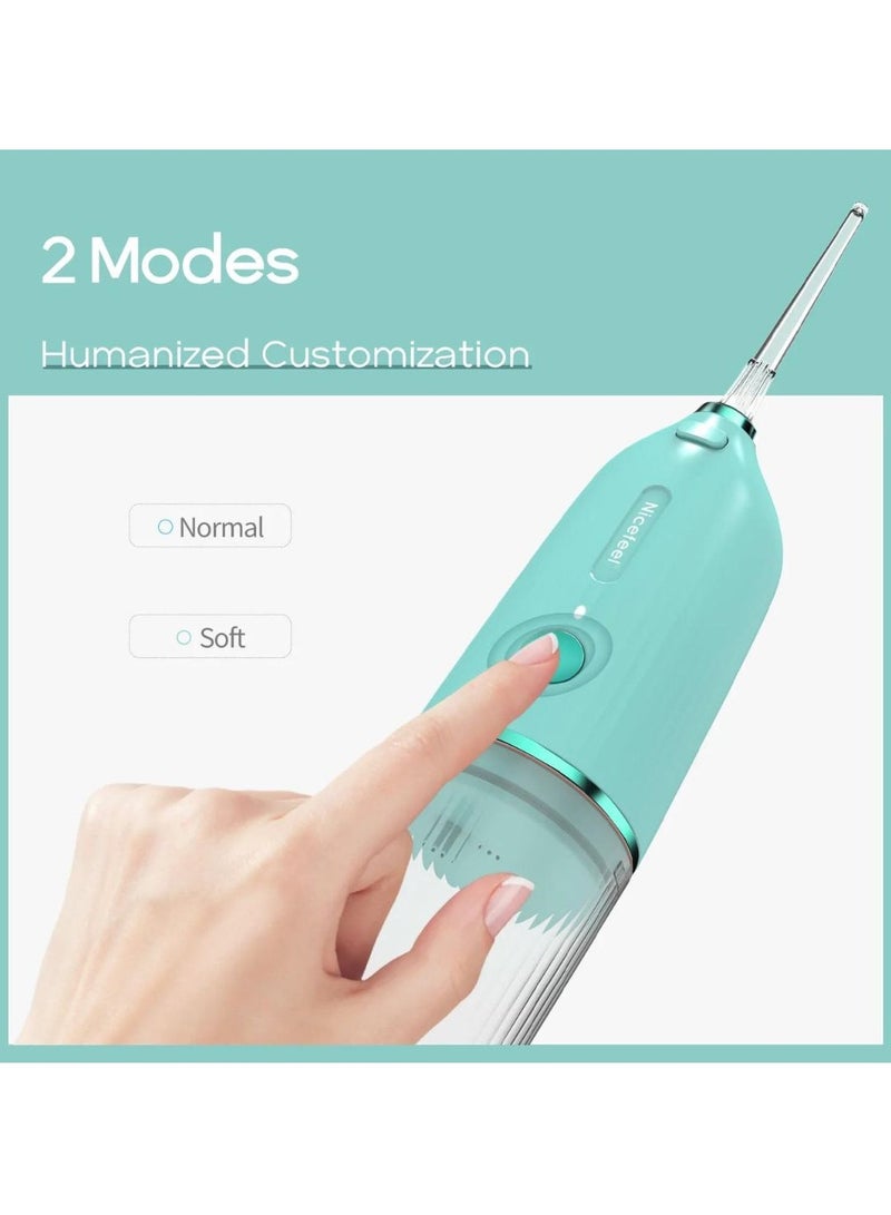 Nicefeel Mini Dental Water Flosser Cordless Portable Dental Water Flosser Dental Oral Irrigator High Capacity Battery Easy to Use Single Button Operation for Home and Travel 130ML - Image 4