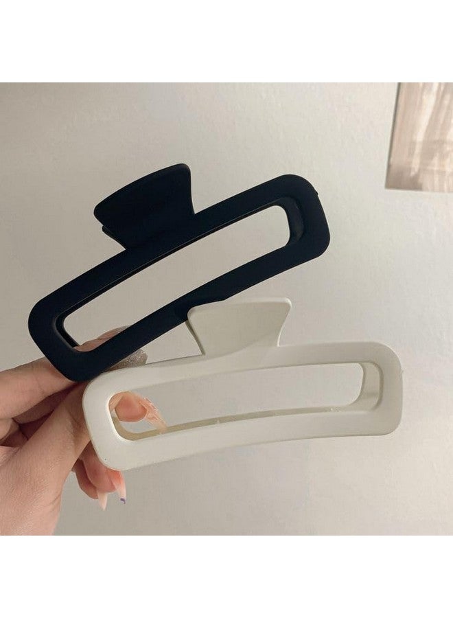 FREEBIES 3 Pcs 5 Inch Extra Large Rectangle Hair Clips Claw Clips for Thick Hair,Jumbo Lattice Claw Clips,Oversized Matte Non-slip Rectangle Hair Clips for Women,Big Strong Hold Jaw Clip - Image 4