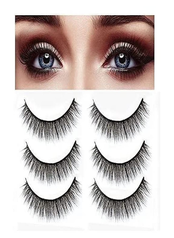GOLD MAX Black Handmade Natural Thick Long Polyester False Eyelashes with Eye Glue - Image 5