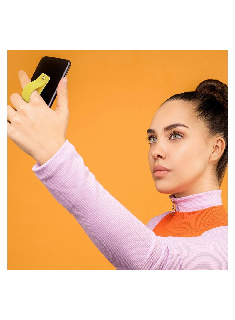 Excefore 6 Pieces Phone Grip Holder Cell Phone Grip Strap Telescopic Phone Finger Strap Stand Universal Finger Kickstand for Most Tablets and Smartphones - Image 2