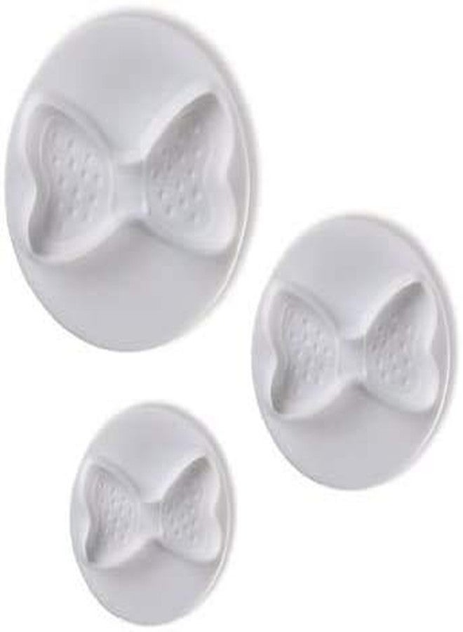 NF Noble Foods Bakery Cake Fondant Plunger Cutter Press Type Bow Style - 3 Pieces - Image 1