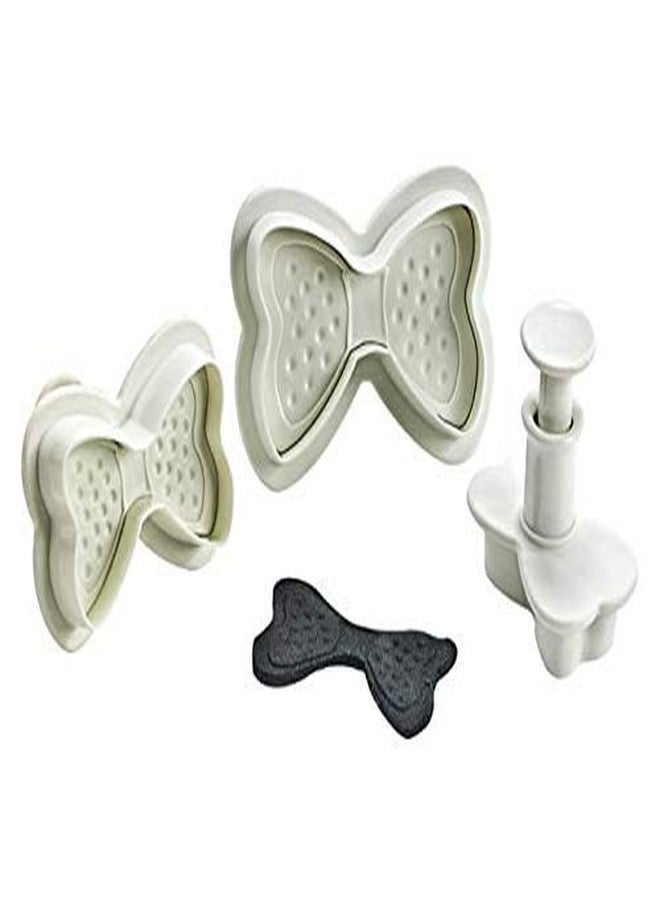 NF Noble Foods Bakery Cake Fondant Plunger Cutter Press Type Bow Style - 3 Pieces - Image 2