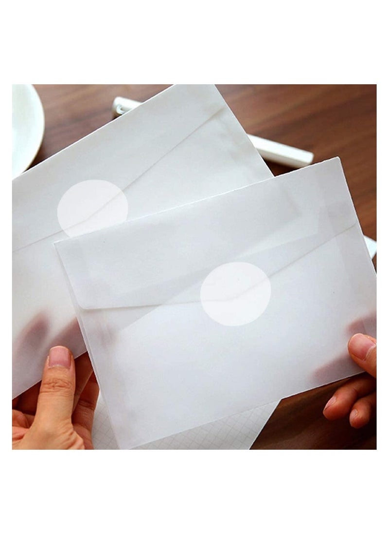 Transparent Seal Stickers Round Clear Sealing Labels Self-Adhesive Envelope Tab Retail Package Seals for Envelopes Wedding Birthday Party Gift Packaging 2000Pcs/4Rolls - Image 4