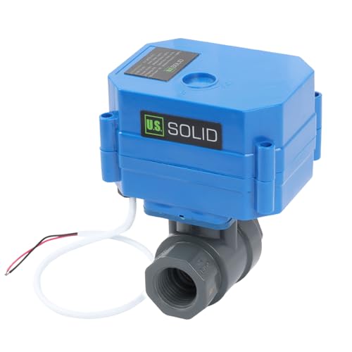 U.S. Solid US Solid 12 UPVC Motorized Ball Valve Plastic Electrical Ball Valve with Standard Port 2 Wire Auto Return 924V ACDC Normally Open - Image 3