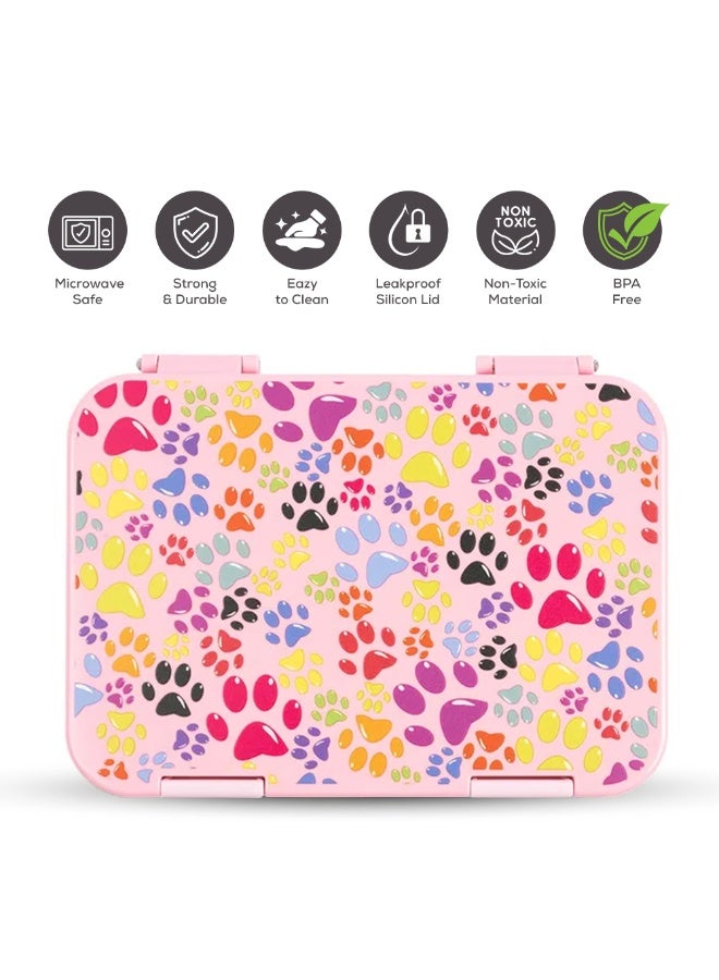 cocobee Bento Lunch Box, 6 Adjustable Compartments - Pink - Image 4