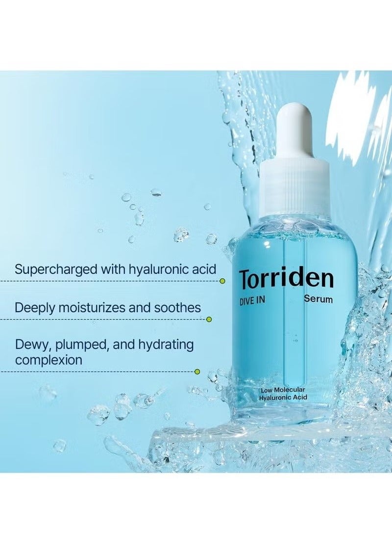 Torriden Torriden DIVE-IN Low-Molecular Hyaluronic Acid Serum, 1.69 fl oz | Fragrance-free Face Serum for Dry, Dehydrated, Oily Skin | Vegan, Clean, Cruelty-Free Korean Skin Care - Image 2