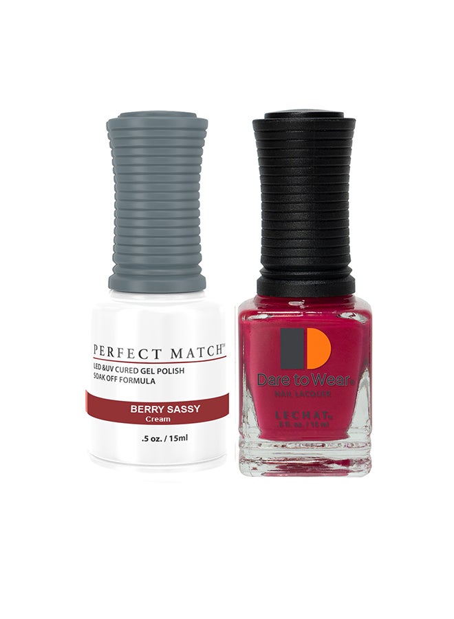 Lechat Soak Off Gel Nail Polish UV LED Gel Polish Berry Sassy PMS276 - Image 1