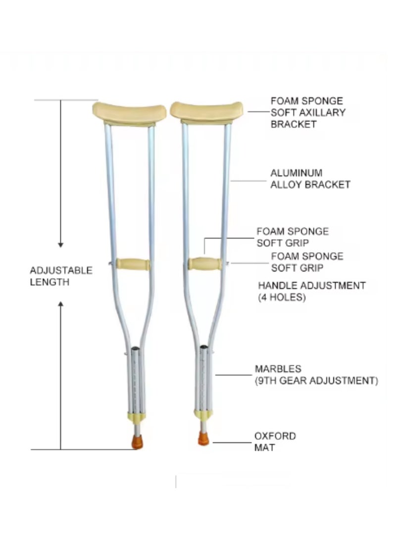NOVAMED Under Arm Axilliary Crutches (925L) - Image 3