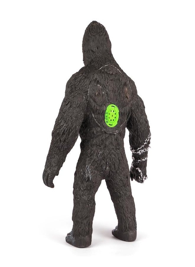 DTR Creation Roaring Gorilla Toy - 36cm Tall, Rubber Material, Realistic Action Figure with Battle Scars and Chain Details for Kids- Black - Image 4