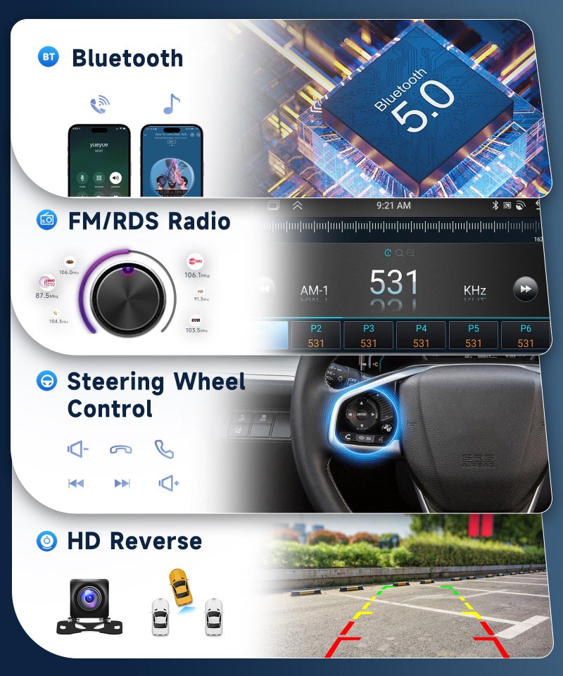 VECHTEL [8 CORE 4G+64G] Car Radio for Honda CRV CR-V 2017-2022 with Wireless Carplay/Android Auto, 12.3 Inch Android 13 IPS Touch Screen Car Stereo, Bluetooth, GPS, SWC, DSP + Backup Camera - Image 5