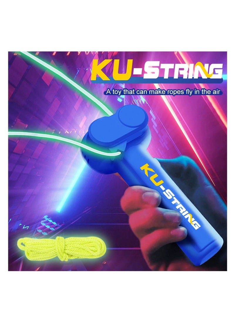 Generic - Rope Launcher, Lasso Toy, Glow in The Dark String Cool Loop Rope Shooter, Blue - Image 1