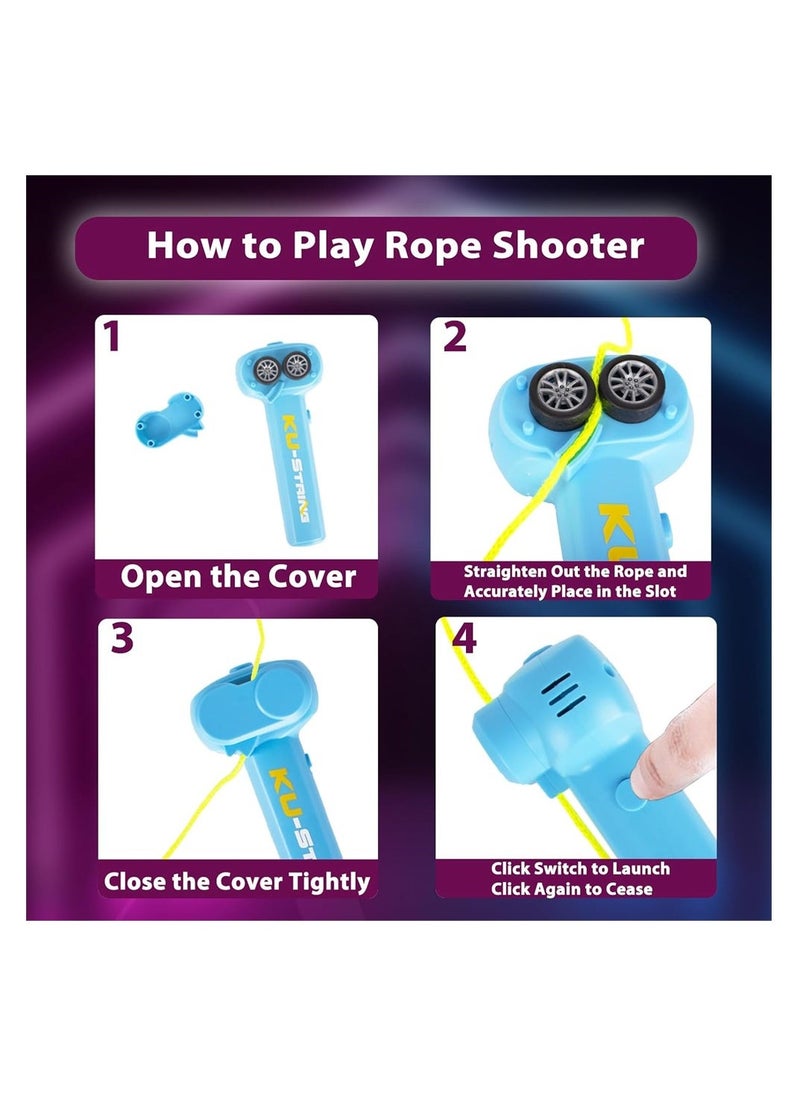 Generic - Rope Launcher, Lasso Toy, Glow in The Dark String Cool Loop Rope Shooter, Blue - Image 1