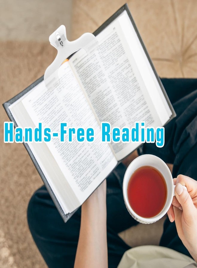 Tyqour 2Pcs Transparent Book Page Holders for Reading, Book Clip Bookmark, Books Opener Holder Convenient for Reading Teaching and Fixing Manuscripts Music Books, Page Marker Clips Suitable for Teacher - Image 5