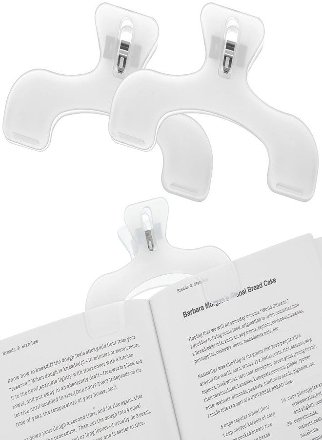 Tyqour 2Pcs Transparent Book Page Holders for Reading, Book Clip Bookmark, Books Opener Holder Convenient for Reading Teaching and Fixing Manuscripts Music Books, Page Marker Clips Suitable for Teacher - Image 1