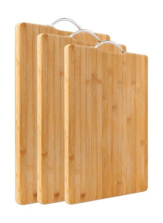 SKY-TOUCH 3pack Bamboo Wood Cutting Chopping Set Serving Board with Stainless Steel Handle Suitable for Meat, Vegetables and Cheese - pzsku/Z3A462CE998326E4E80B2Z/45/_/1721839899/19630c5e-9f3f-400b-be35-c921b30bcad3