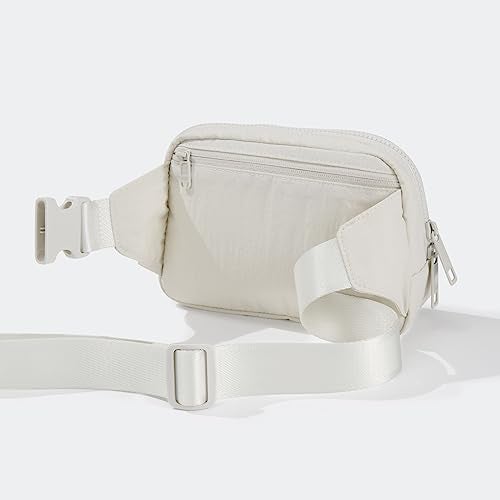 Pander Belt Bag Large 2L, Nylon Fanny Pack Purse for Women and Men with Adjustable Strap, White Opal - Image 4