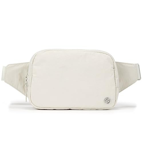 Pander Belt Bag Large 2L, Nylon Fanny Pack Purse for Women and Men with Adjustable Strap, White Opal - Image 1