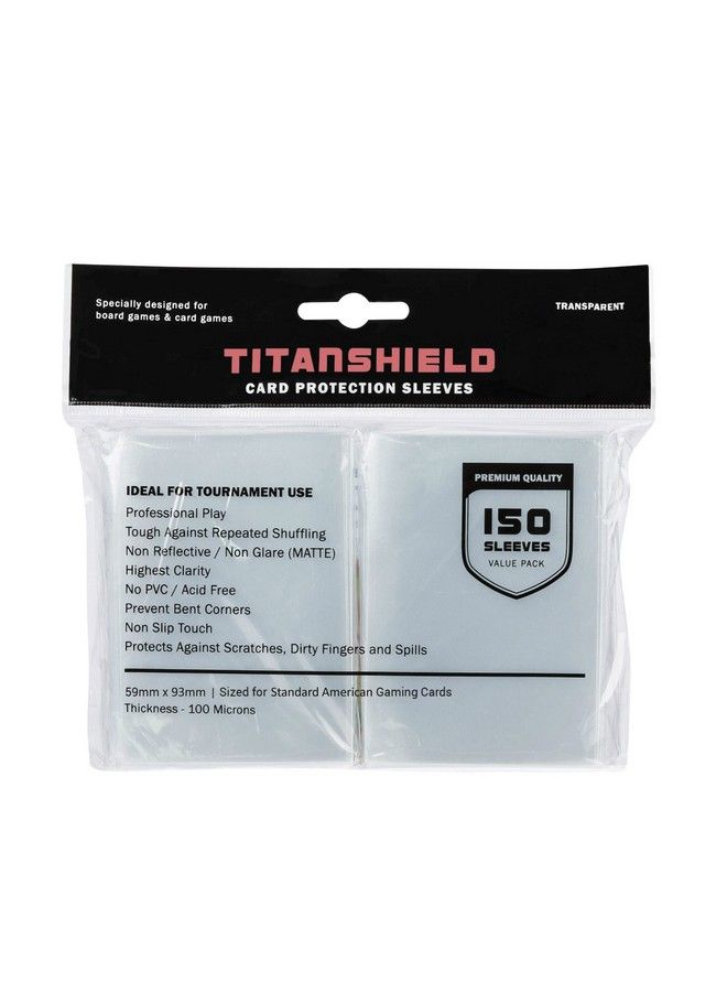 TitanShield (150 Sleeves) Clear Standard American Size Board Game Sleeves - Image 2