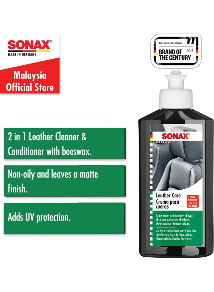 SONAX Leather Care Lotion (500ml) – Premium German Leather Cleaner & Conditioner for Car Interiors & Upholstery - Image 2