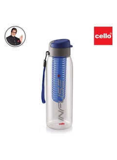 Cello Infuse Plastic Water Bottle, 800 ml, Blue, Detox Bottles with Infuser Chamber, Ideal for Gym, Office, Travel  - Image 4