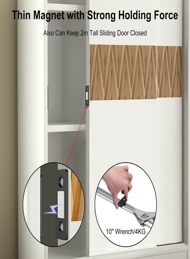 Jiayi Cabinet Magnetic Catch Jiayi 4 Pack Ultra Thin Cabinet Door Magnets Stick on Drawer Magnets Cabinet Latch Magnetic Closures for Cabinets Kitchen Closet Door Closing Magnetic Door Catch Closer - Image 3