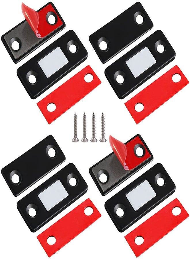Jiayi Cabinet Magnetic Catch Jiayi 4 Pack Ultra Thin Cabinet Door Magnets Stick on Drawer Magnets Cabinet Latch Magnetic Closures for Cabinets Kitchen Closet Door Closing Magnetic Door Catch Closer - Image 1