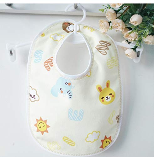 DOMENICO Baby Soft Feeding Bibs/Apron Cute Multi Print|with Tich Button| Waterproof Newborn Baby Bib Set - Pack Of 3 - Image 4