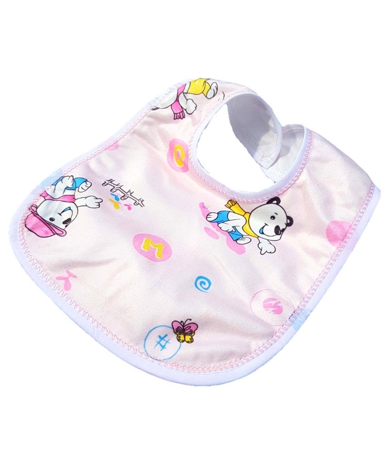 DOMENICO Baby Soft Feeding Bibs/Apron Cute Multi Print|with Tich Button| Waterproof Newborn Baby Bib Set - Pack Of 3 - Image 5