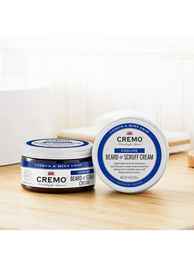 cremo - Citrus Mint Leaf Cooling Beard And Scruff Cream, Moisturizes, Styles And Reduces Beard Itch For All Lengths Of Facial Hair, 4 Oz, 1 Count - Image 1