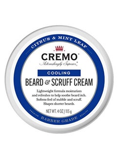 Citrus Mint Leaf Cooling Beard And Scruff Cream, Moisturizes, Styles And Reduces Beard Itch For All Lengths Of Facial Hair, 4 Oz, 1 Count