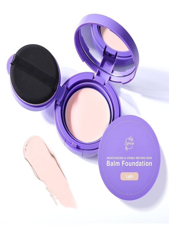 DIMOT Bounce Balm Foundation | Age-Defying Hydrating Foundation with Powder Puff for Mature Skin, Buildable Coverage, Blurs Fine Lines & Smooths Texture, Long-Lasting Satin Finish (Light) - Image 1