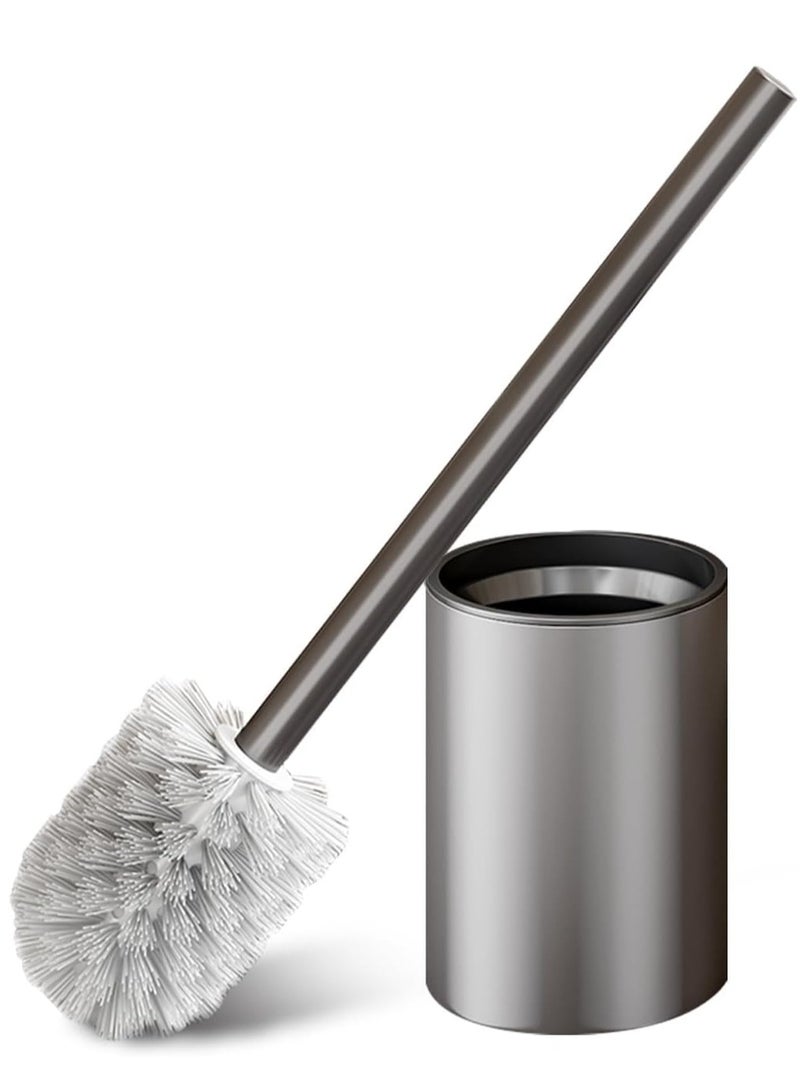 Toilet Brush, Toilet Brush and Holder Set, Bathroom Cleaning Brush, Rust-Free with 304 Stainless Steel Handle Toilet Cleaner Brush with Durable Scrubbing Bristles, Splash-Proof  - Image 1