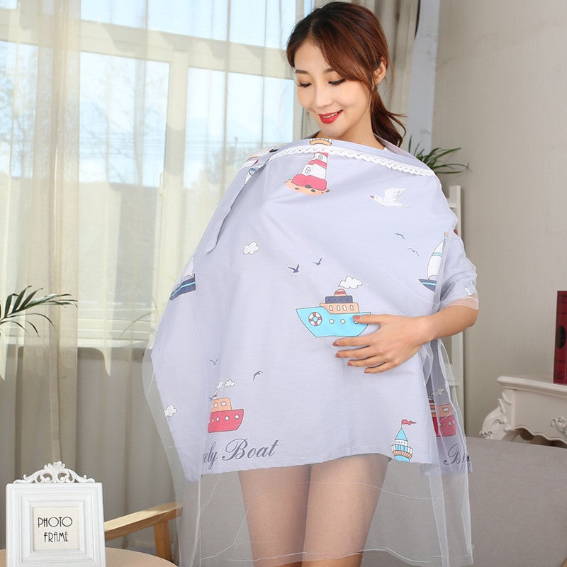 Cotton nursing towel nursing towel outdoor nursing shawl multi-functional spring, summer and autumn covering towel sling cover cloth anti-exposure - Image 3