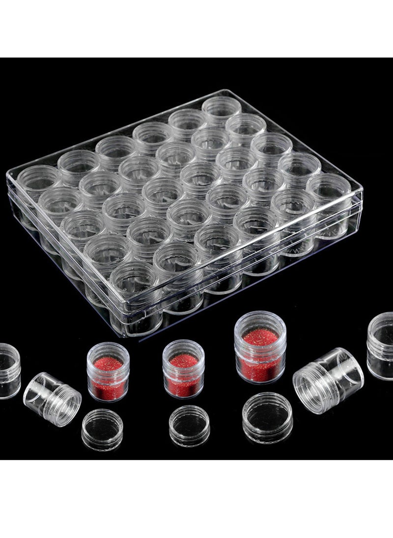 Generic 30PCS Grids Bead Organizer Clear Plastic Bead Storage Containers Set with Lid  - Image 2
