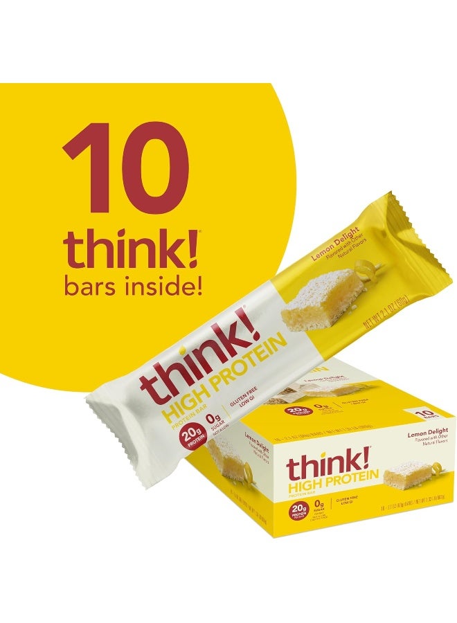 think! Gluten-Free Lemon Delight High Protein Bars (20G/2.1Oz, 10 Pieces) - Image 3
