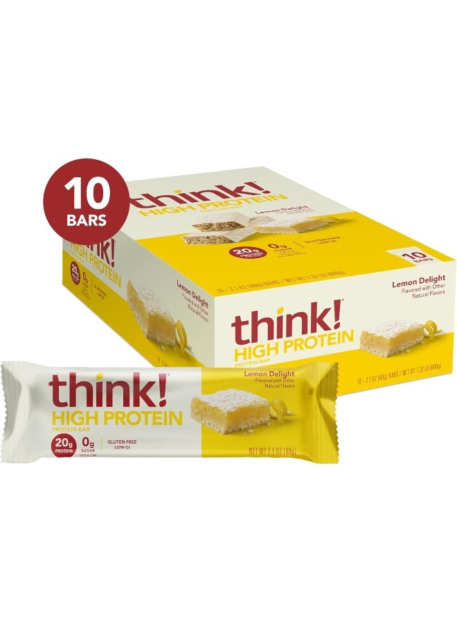 think! Gluten-Free Lemon Delight High Protein Bars (20G/2.1Oz, 10 Pieces) - Image 2
