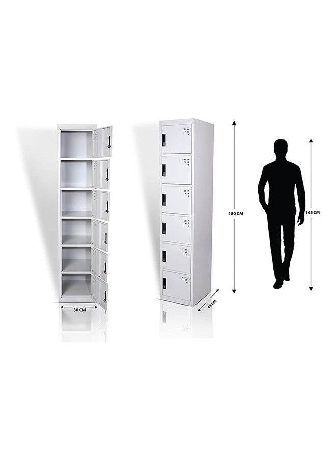 KARNAK 6 Doors Locker Steel Metal Storage Cabinet With Keys For Home Office School And Private Room  - Image 5