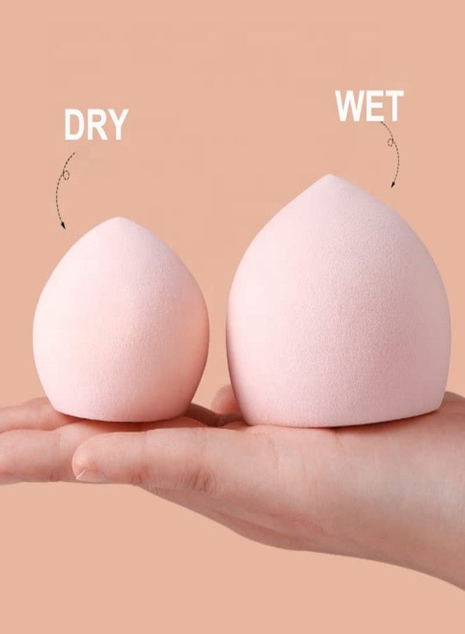Nilstorey Marshmallow Makeup Sponge 4pcs/set, Latex-free and Vegan Super Soft Dry Wet Used Beauty Sponge Blender for Foundation, Powder and BB Cream (Light Pink) - Image 4