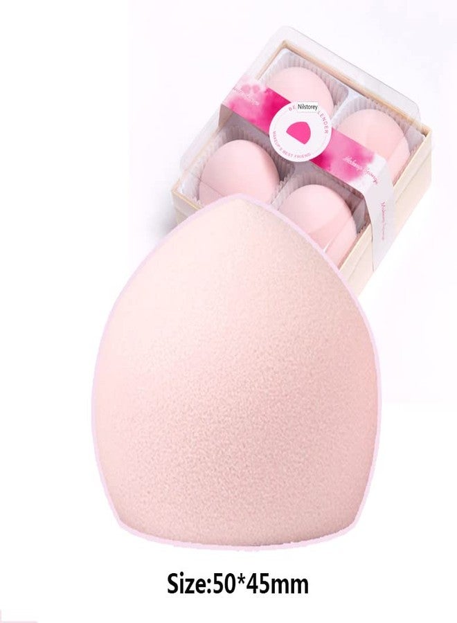 Nilstorey Marshmallow Makeup Sponge 4pcs/set, Latex-free and Vegan Super Soft Dry Wet Used Beauty Sponge Blender for Foundation, Powder and BB Cream (Light Pink) - Image 3