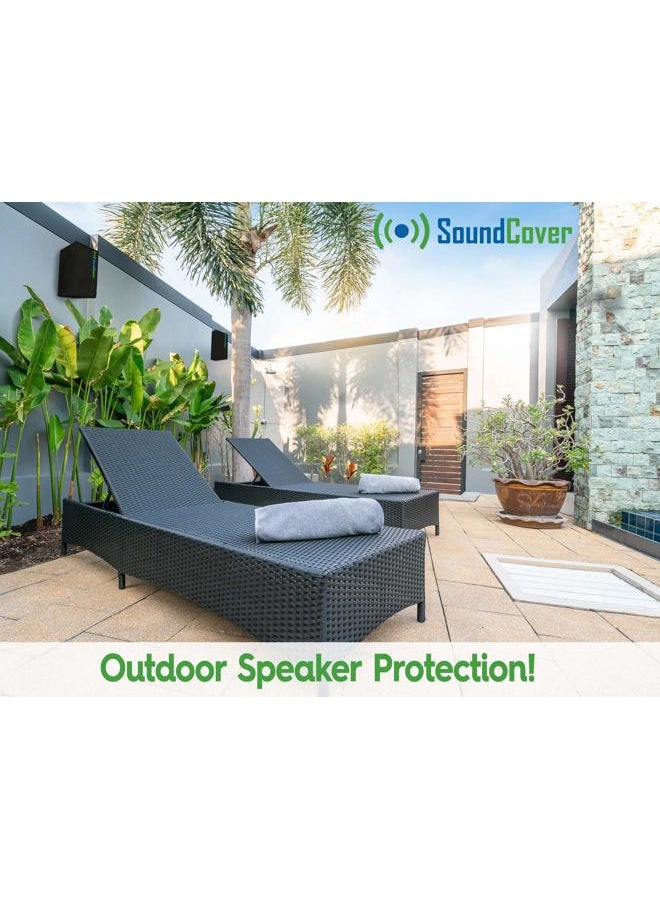 SoundCover Two Sun Dust & Water Resistant Speaker Covers Bags for Definitive Technology AW 6500, Klipsch AW-650 and Pyle 6.5 Outdoor Bluetooth Speakers - Image 5