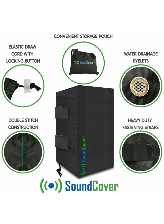 SoundCover Two Sun Dust & Water Resistant Speaker Covers Bags for Definitive Technology AW 6500, Klipsch AW-650 and Pyle 6.5 Outdoor Bluetooth Speakers - Image 4