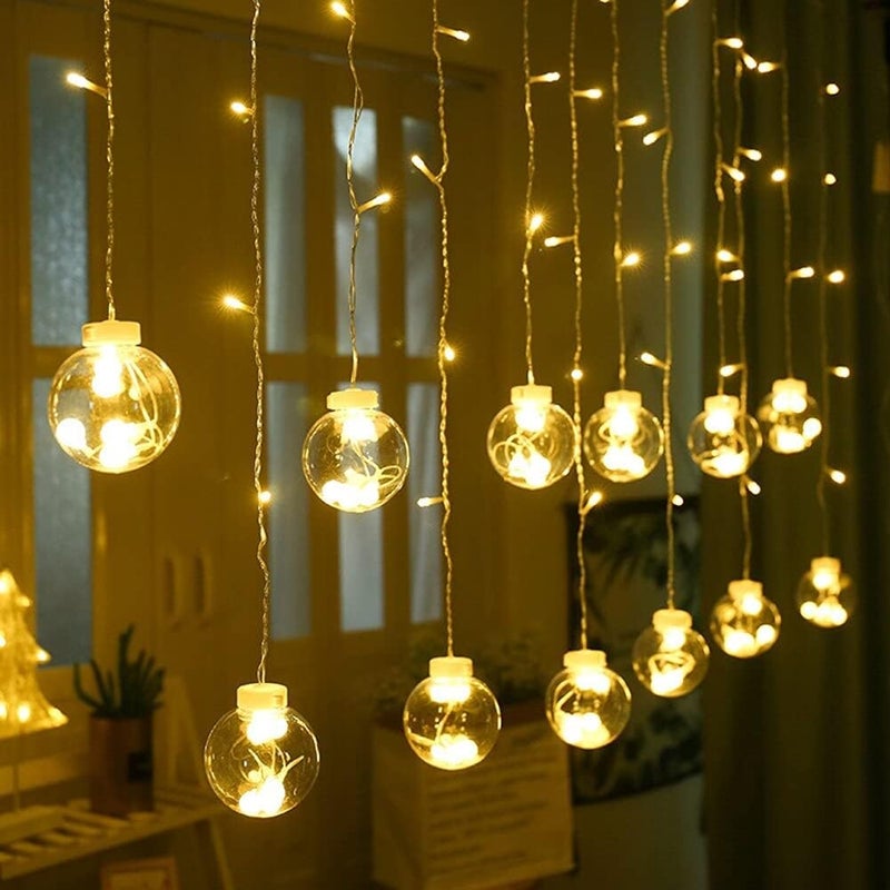 Eveready EVEREADY Curtain BallHalogen Decorative Festive LightingAttached Remote Controller8 Different Lighting Modes12 Spheres4Mfor Indoor UseBIS ApprovedMade in IndiaWarm White Light - Image 2