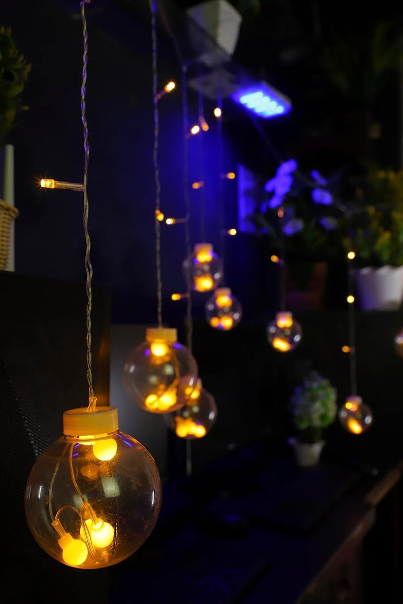 Eveready EVEREADY Curtain BallHalogen Decorative Festive LightingAttached Remote Controller8 Different Lighting Modes12 Spheres4Mfor Indoor UseBIS ApprovedMade in IndiaWarm White Light - Image 3