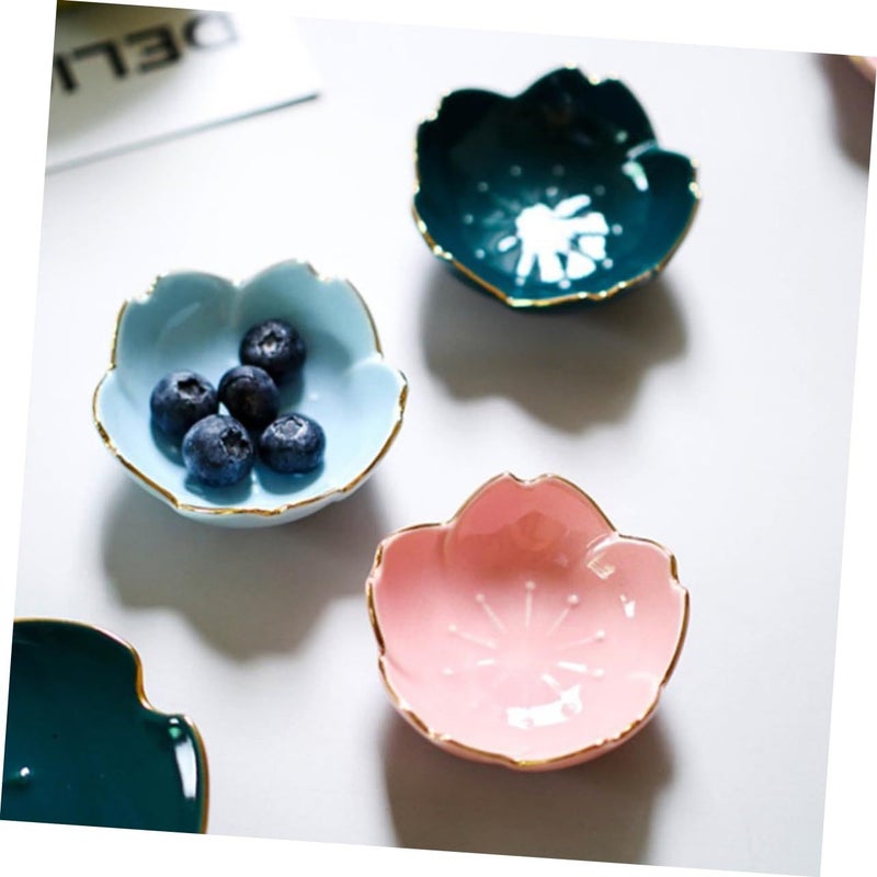 Ceramic Dipping Plates Set Of 2 Porcelain Sauce Bowls For Serving Condiments - Image 4