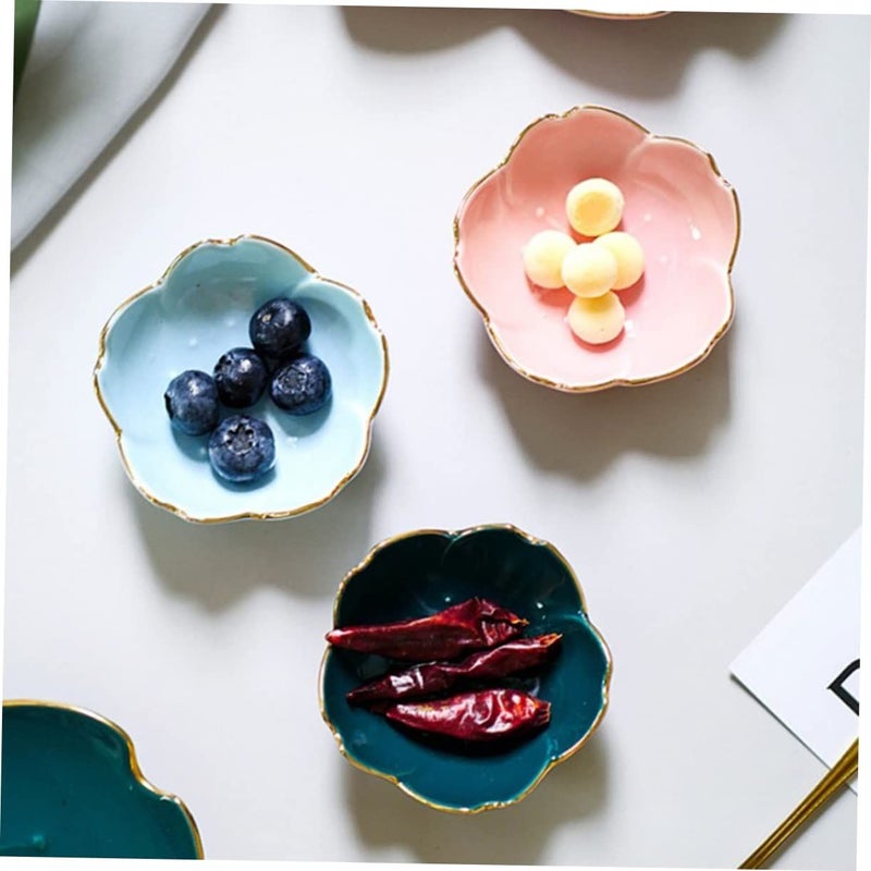 Ceramic Dipping Plates Set Of 2 Porcelain Sauce Bowls For Serving Condiments - Image 5