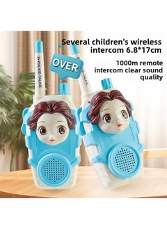 Dogs Gather Trembles With Three-dimensional Face Shell Walkie-talkie Toys Outdoor Parent-child Interaction 1000 Meters Dialogue-Color:Pair Of Snow White Walkie-talkies-Specifications:Bagged  Comes With Ordinary Battery + Lanyard + Screwdriver