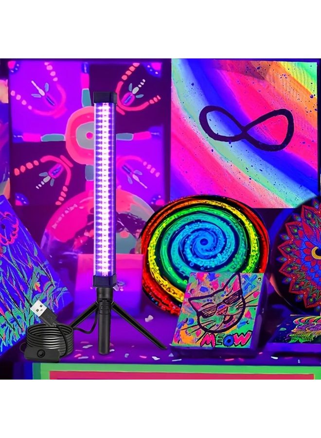 12.99 Inch 60 LEDs 2 Pack UV Black Light Desktop Stand Portable USB LED For Halloween Party - Image 2