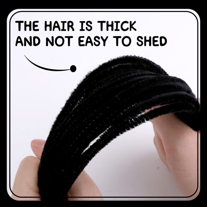 SHWAKK 180 Pcs Pipe Cleaners Chenille Stem, Black Pipe Cleaners, 11.8inch Pipe Cleaner for Hair Locs, Long Craft Pipe Cleaner Chenille Stems for DIY Art Crafts Decorations Supplies - Image 4
