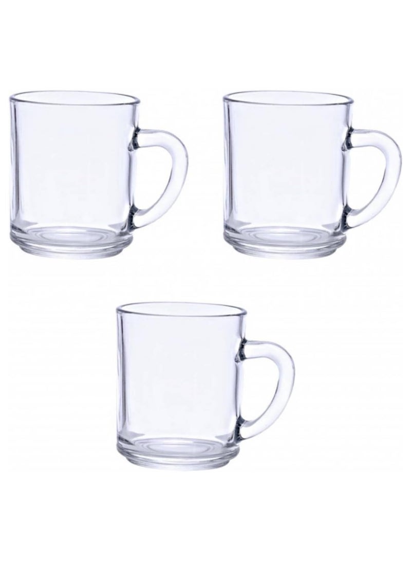 Clear Glass Tea Cup - 200 ml -3 Piece - Image 1